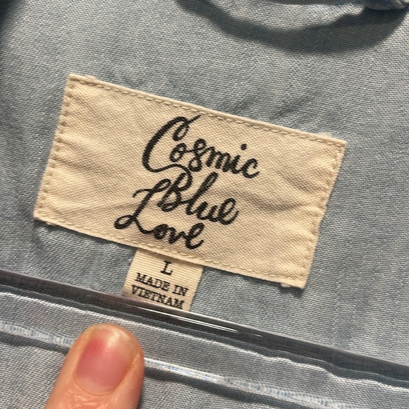 Cosmic blue button down - Picture 2 of 2